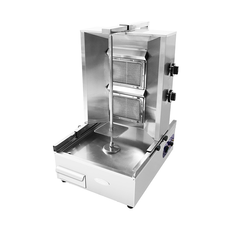 Mesin Dapur Panggangan Shawarma Gas Alam Komersial Stainless Steel/LPG