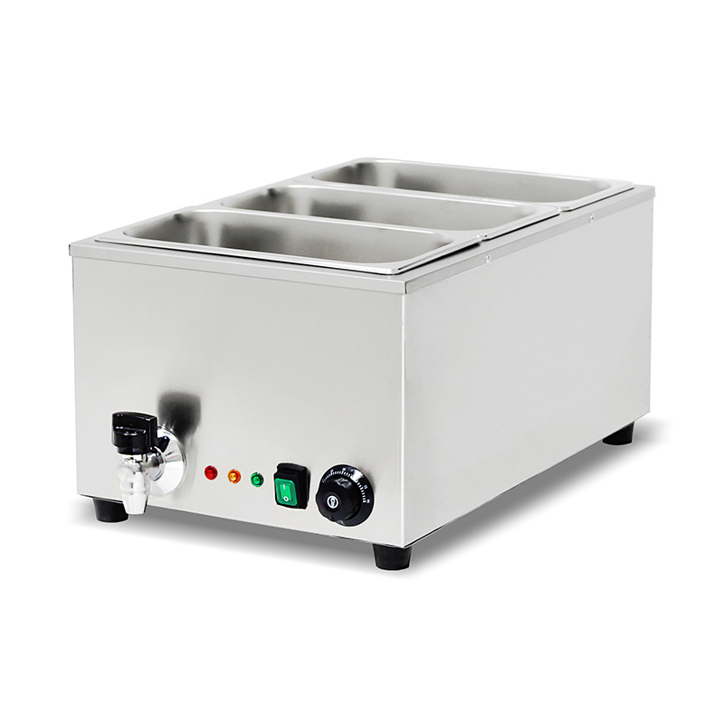Mesin Dapur Bain Marie Listrik Komersial Stainless Steel Dengan Pemanas Pelindung Anti Kering