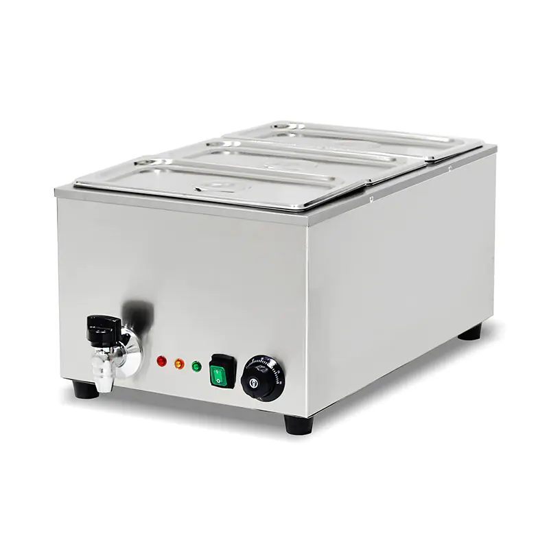 Mesin Dapur Bain Marie Listrik Komersial Stainless Steel Dengan Pemanas Pelindung Anti Kering