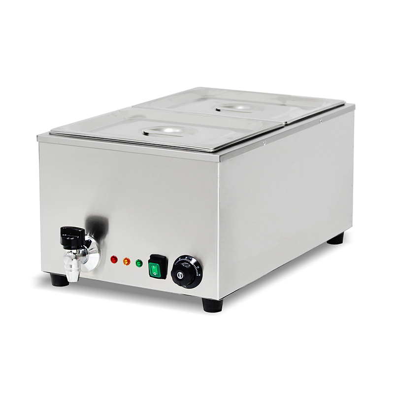 Mesin Dapur Bain Marie Listrik Komersial Stainless Steel Dengan Pemanas Pelindung Anti Kering