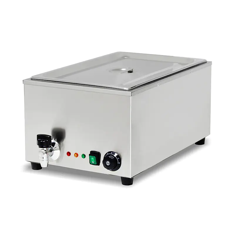 Mesin Dapur Bain Marie Listrik Komersial Stainless Steel Dengan Pemanas Pelindung Anti Kering
