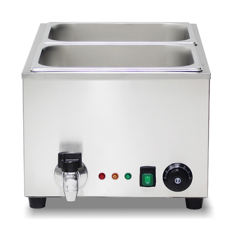 Mesin Dapur Bain Marie Listrik Komersial Stainless Steel Dengan Pemanas Pelindung Anti Kering