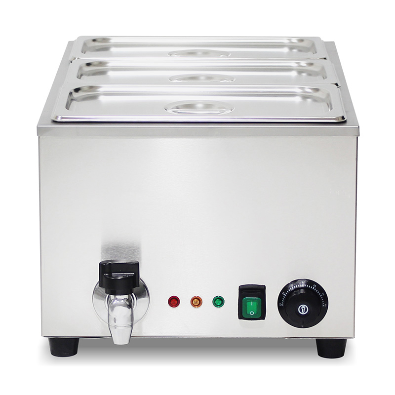 Mesin Dapur Bain Marie Listrik Komersial Stainless Steel Dengan Pemanas Pelindung Anti Kering