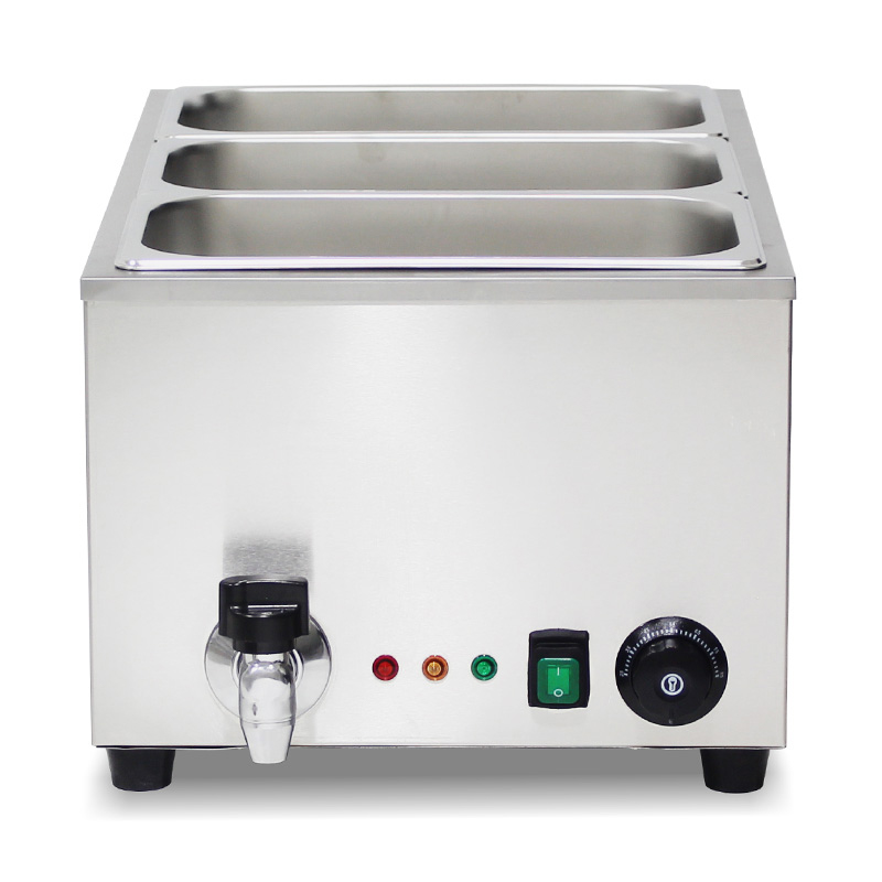 Mesin Dapur Bain Marie Listrik Komersial Stainless Steel Dengan Pemanas Pelindung Anti Kering