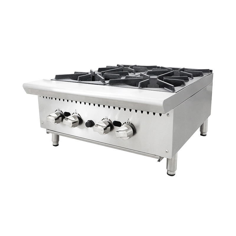 Mesin Kompor Desktop Gas Alam/LPG Dapur Komersial Stainless Steel