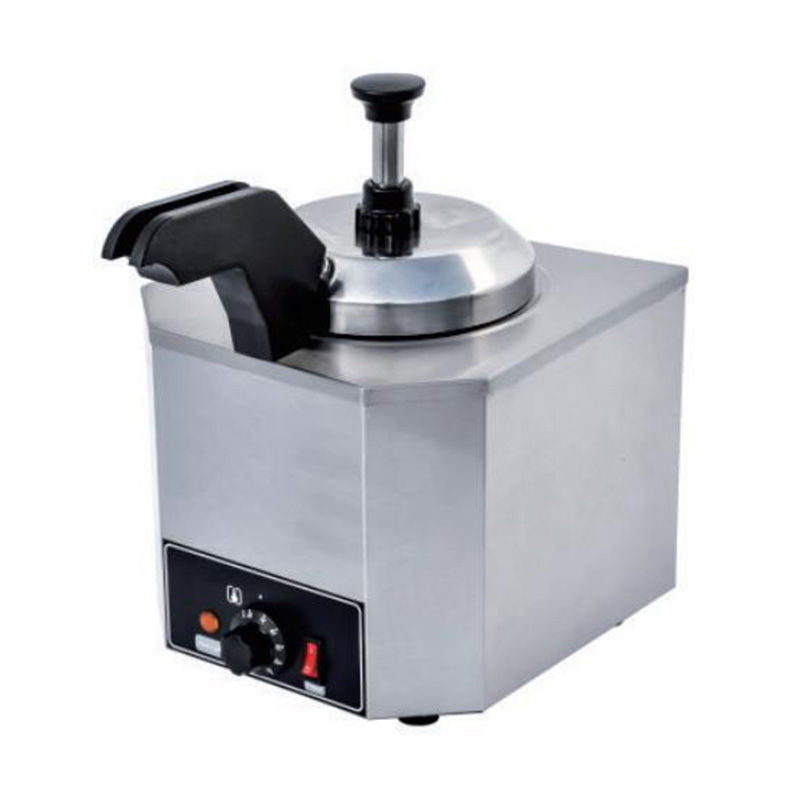 Penghangat Saus Keju Listrik Dapur Komersial Stainless Steel Dengan Pompa