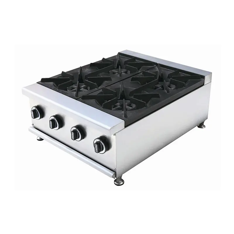 Mesin Kompor Desktop Gas Alam/LPG Dapur Komersial Stainless Steel