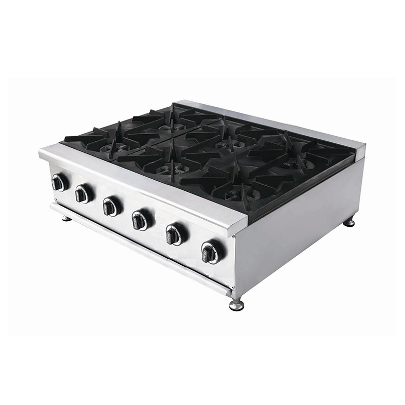 Mesin Kompor Desktop Gas Alam/LPG Dapur Komersial Stainless Steel