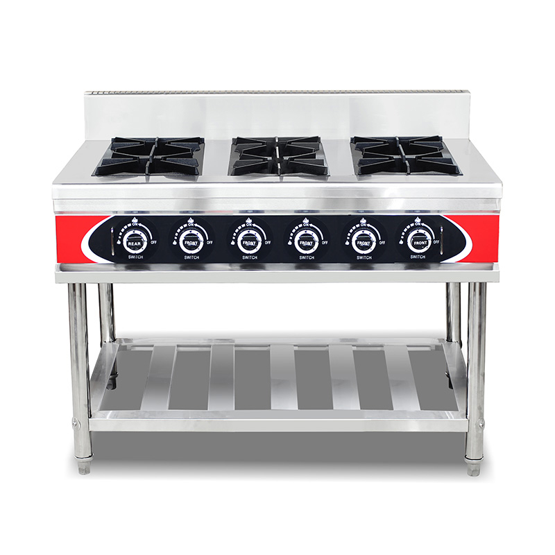Mesin Kompor Gas Alam/LPG Dapur Komersial Stainless Steel