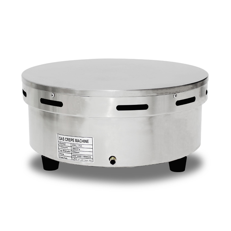 Mesin Pembuat Krep Gas Alam/LPG Lapis Teflon Stainless Steel