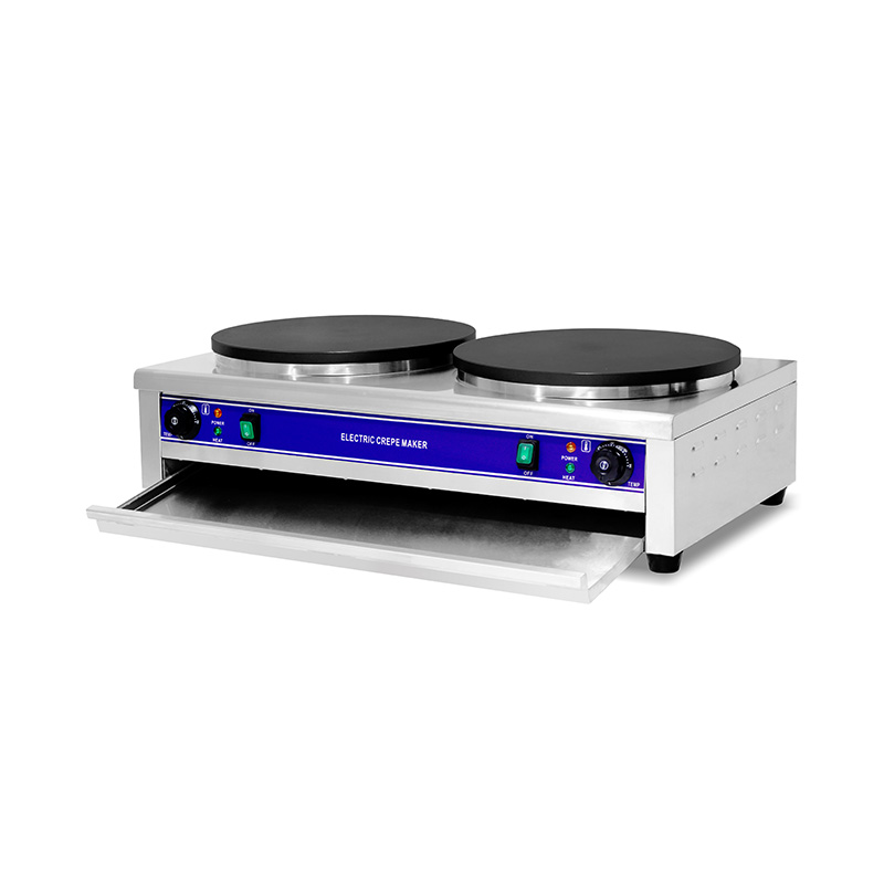 Mesin Pembuat Krep Listrik Lapis Teflon Stainless Steel
