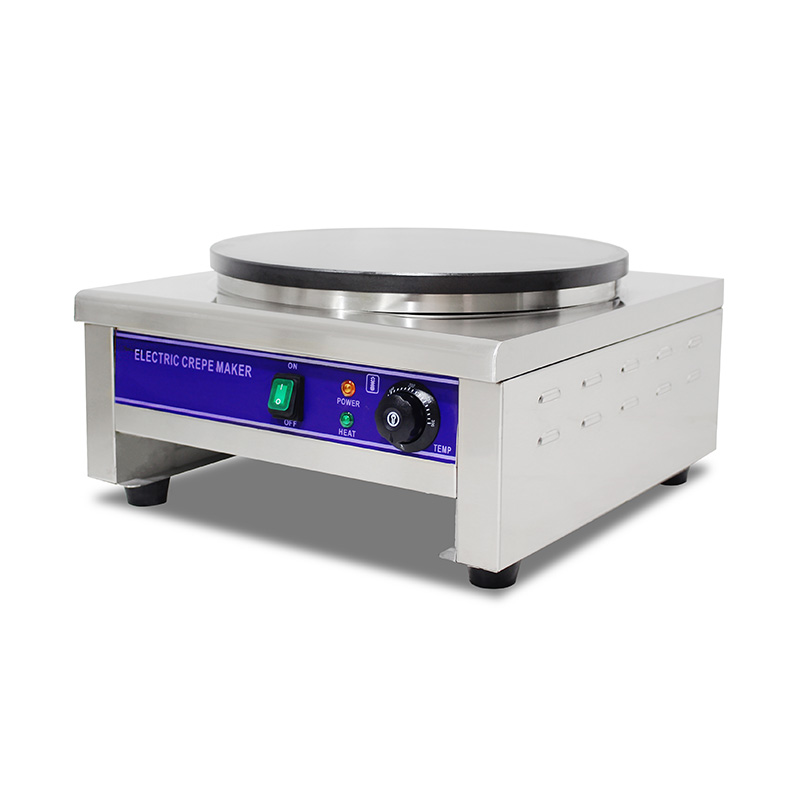 Mesin Pembuat Krep Listrik Lapis Teflon Stainless Steel