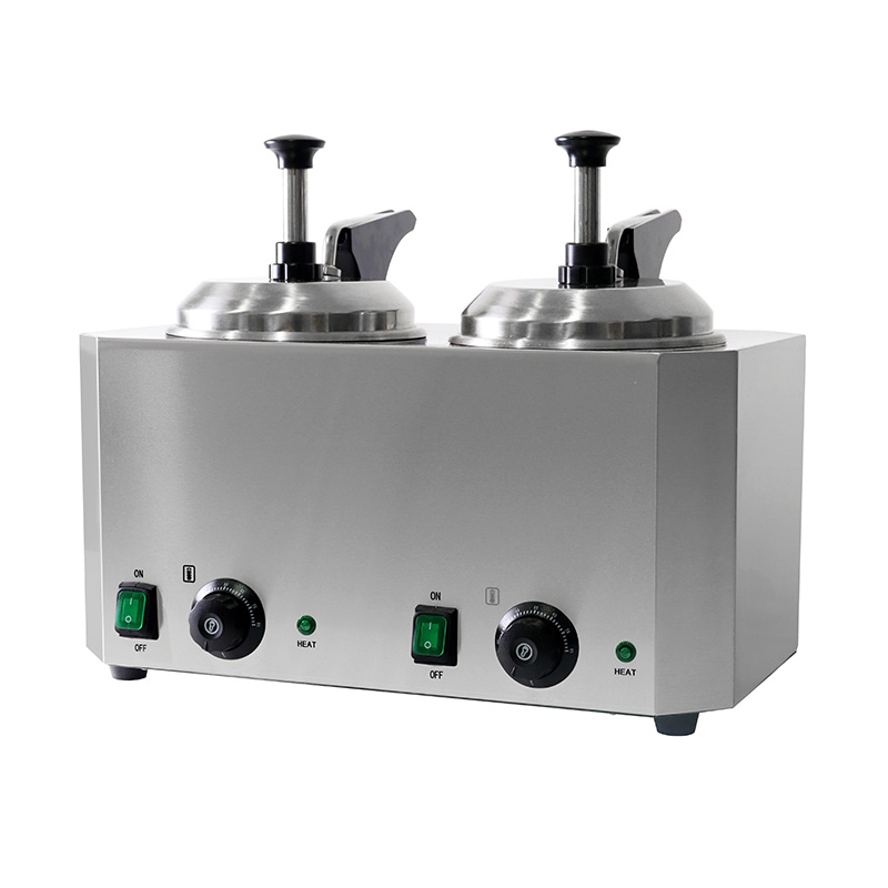 Penghangat Saus Keju Listrik Dapur Komersial Stainless Steel Dengan Pompa