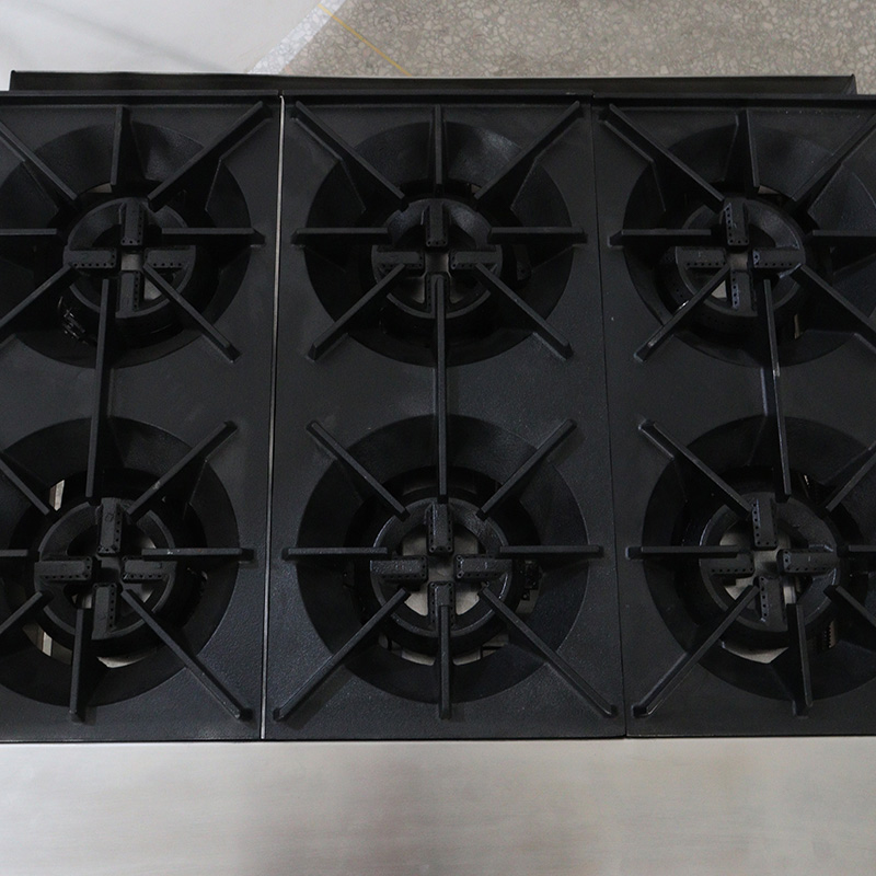 Mesin Kompor Desktop Gas Alam/LPG Dapur Komersial Stainless Steel