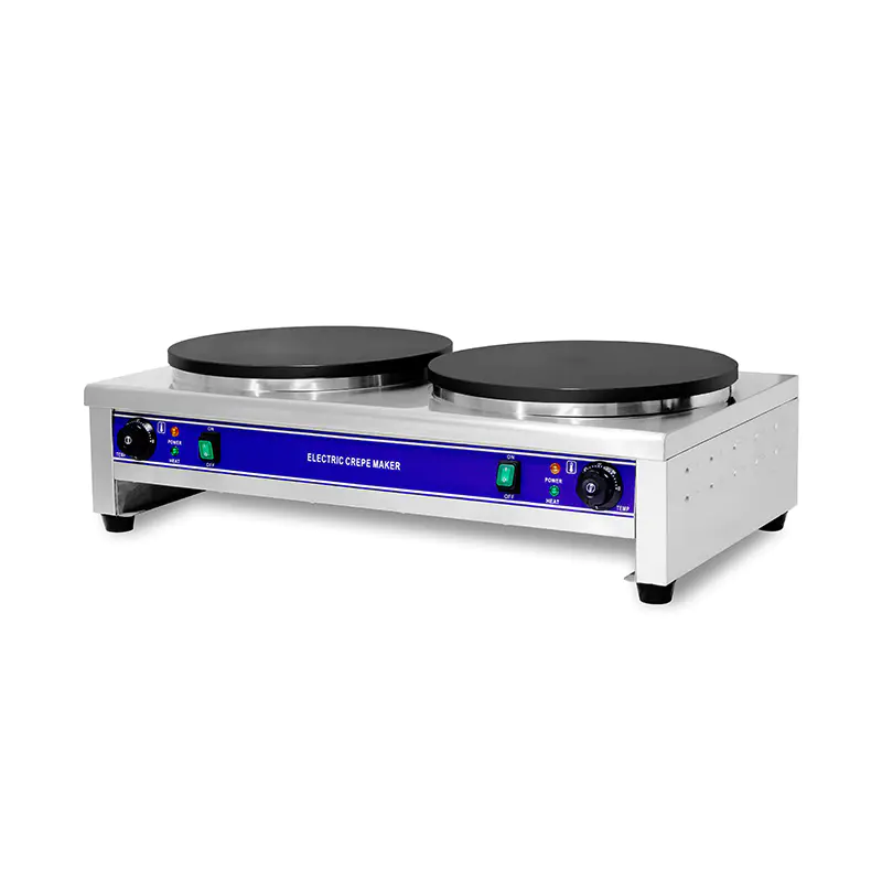 Mesin Pembuat Krep Listrik Lapis Teflon Stainless Steel