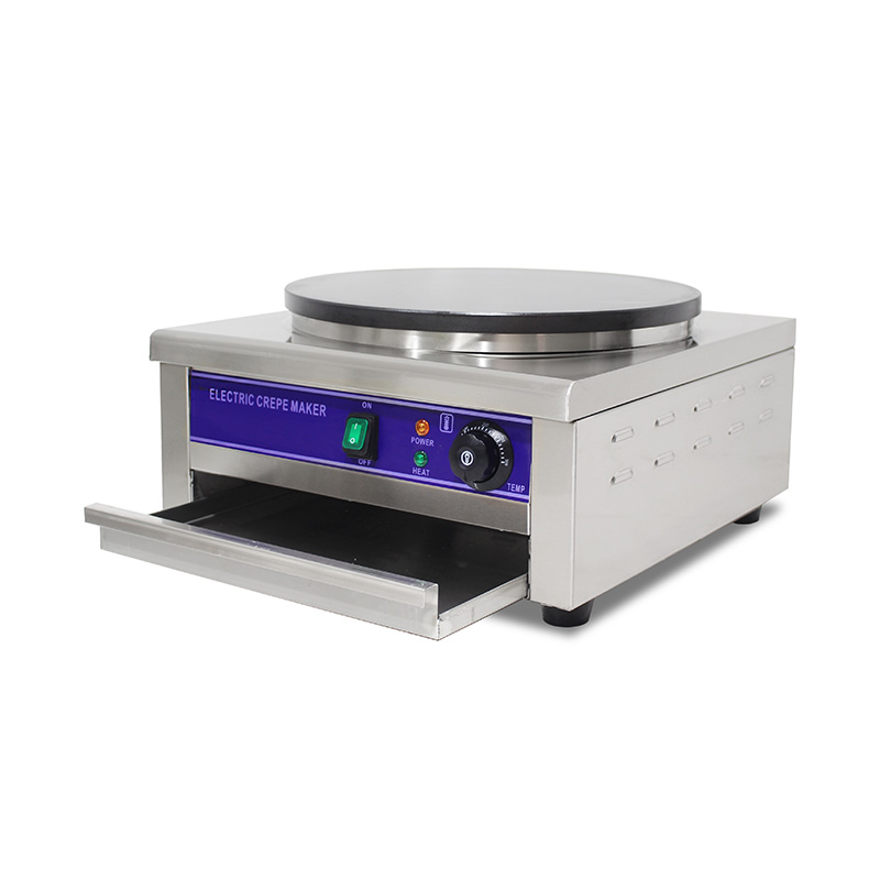 Mesin Pembuat Krep Listrik Lapis Teflon Stainless Steel