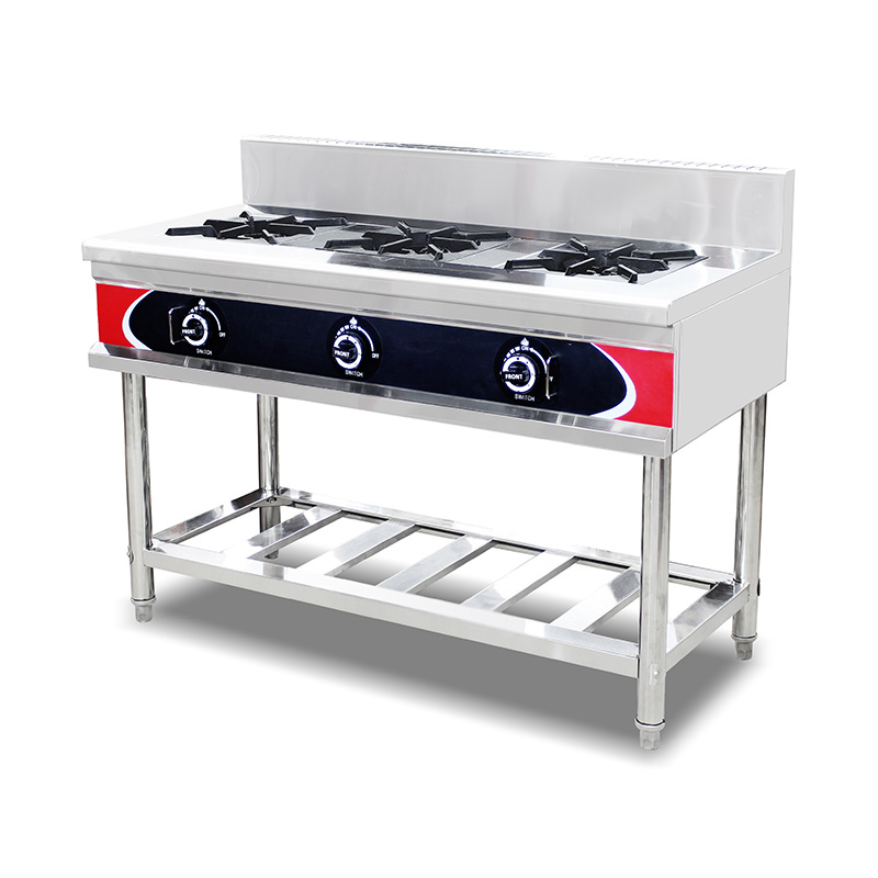 Mesin Kompor Gas Alam/LPG Dapur Komersial Stainless Steel