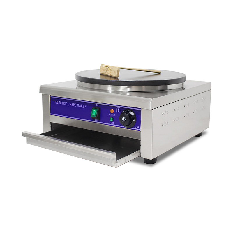 Mesin Pembuat Krep Listrik Lapis Teflon Stainless Steel