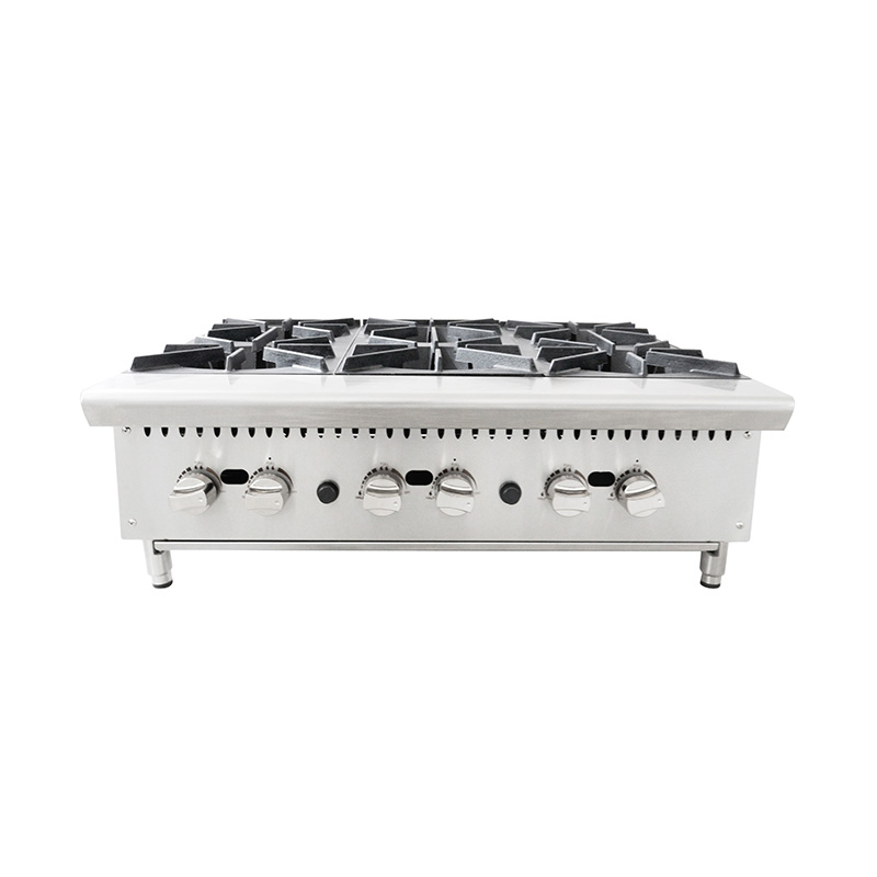 Mesin Kompor Desktop Gas Alam/LPG Dapur Komersial Stainless Steel