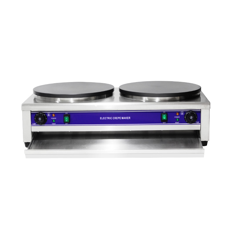 Mesin Pembuat Krep Listrik Lapis Teflon Stainless Steel