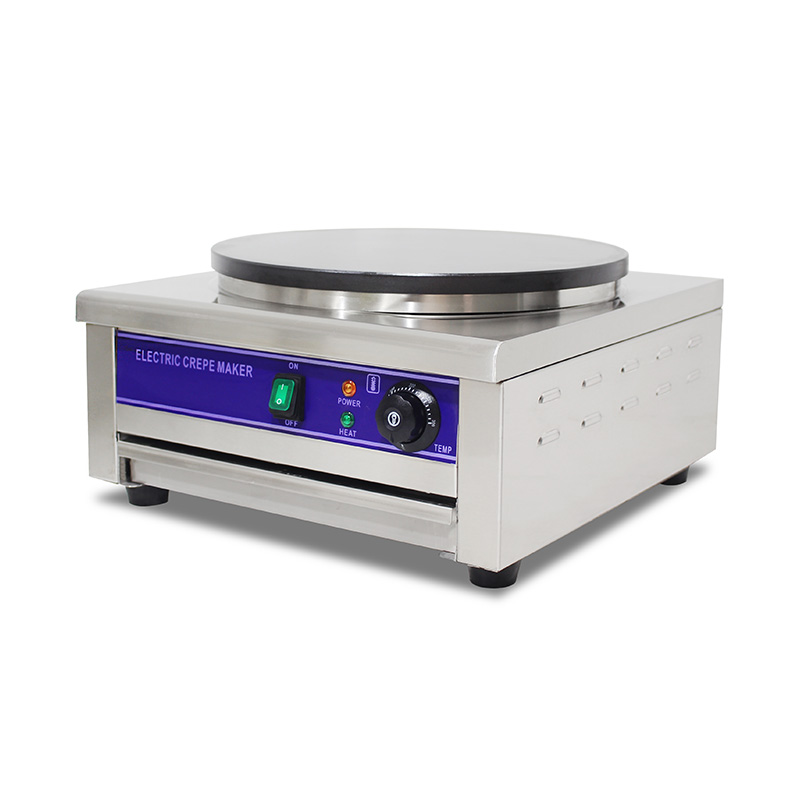Mesin Pembuat Krep Listrik Lapis Teflon Stainless Steel