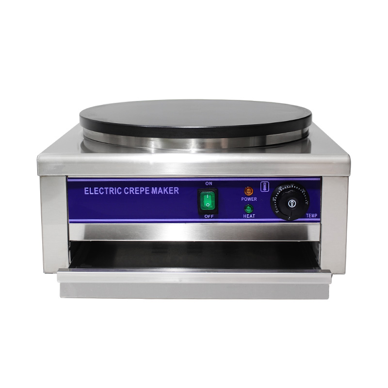 Mesin Pembuat Krep Listrik Lapis Teflon Stainless Steel