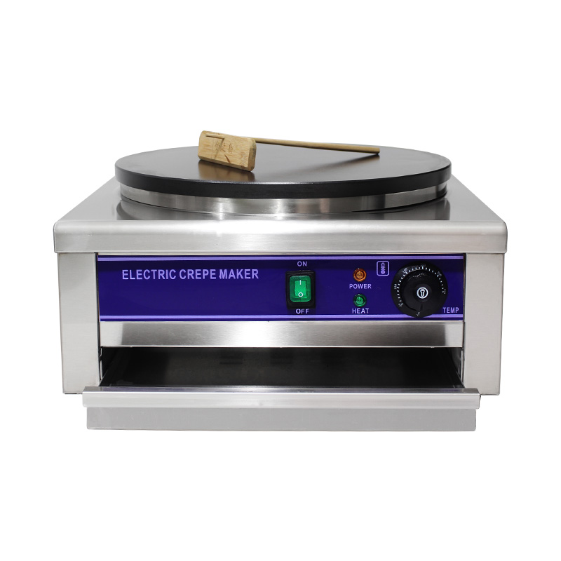 Mesin Pembuat Krep Listrik Lapis Teflon Stainless Steel