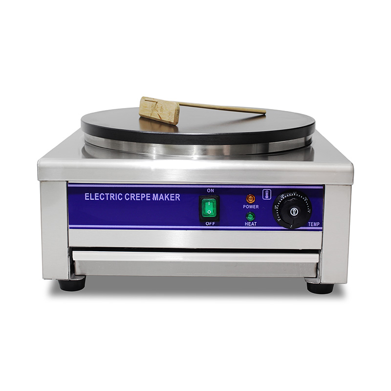 Mesin Pembuat Krep Listrik Lapis Teflon Stainless Steel