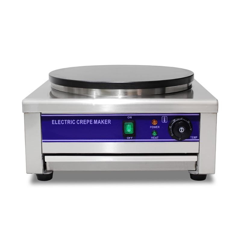 Mesin Pembuat Krep Listrik Lapis Teflon Stainless Steel