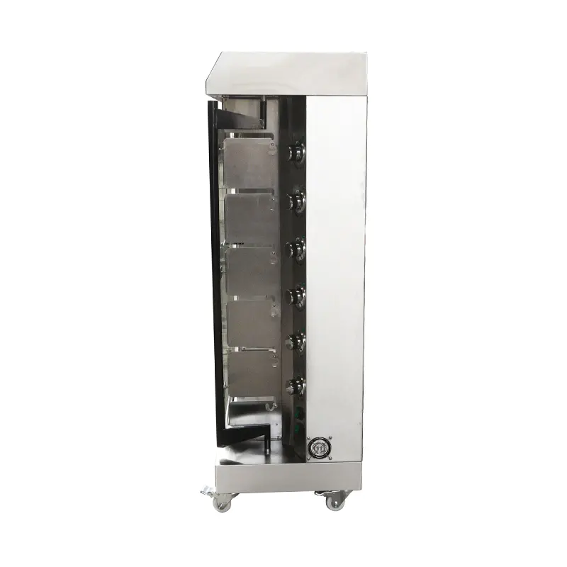 Mesin Rotisserie Ayam Gas Alam/LPG Dapur Komersial Stainless Steel