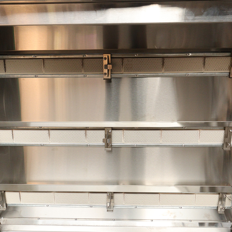 Mesin Rotisserie Ayam Gas Alam/LPG Dapur Komersial Stainless Steel