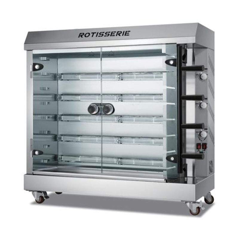 Mesin Rotisserie Ayam Listrik Dapur Komersial Stainless Steel