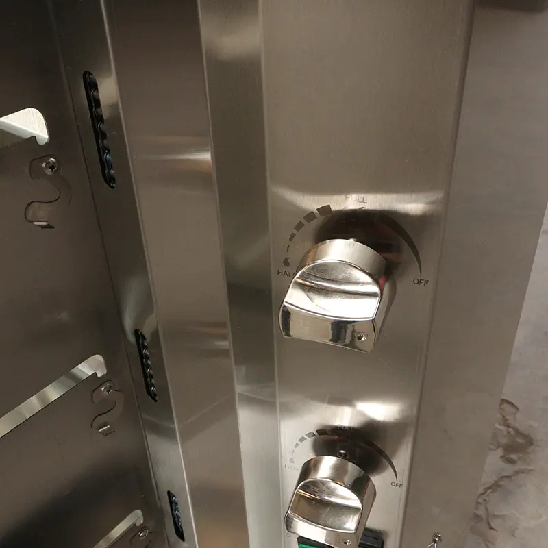 Mesin Rotisserie Ayam Gas Alam/LPG Dapur Komersial Stainless Steel